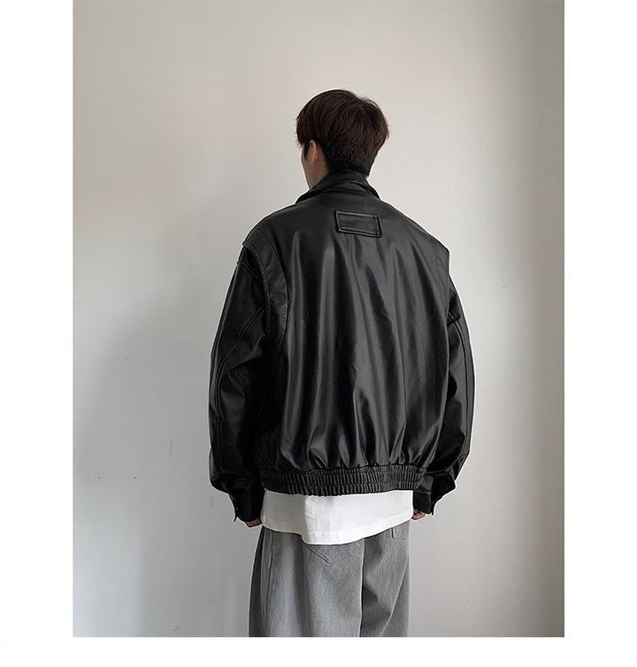 Vintage Motorcycle Leather Coat Men&