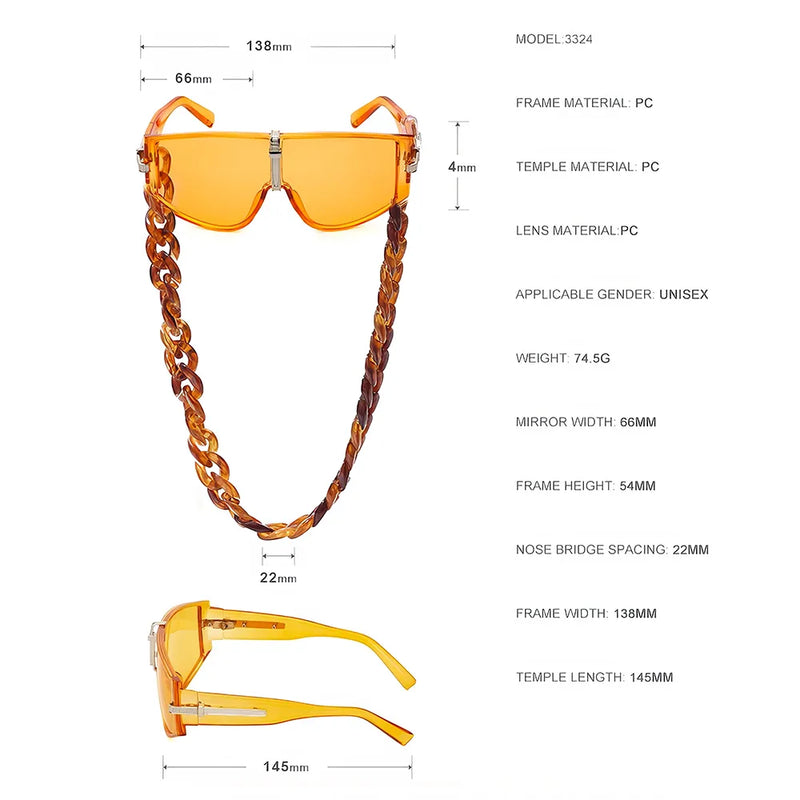 oversized steampunk shield sunglasses, view 17 - MRSLM
