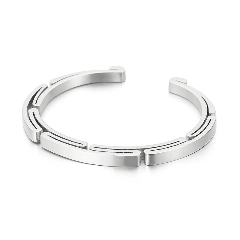 Fashionable Stainless Steel Couple All-match Bracelet