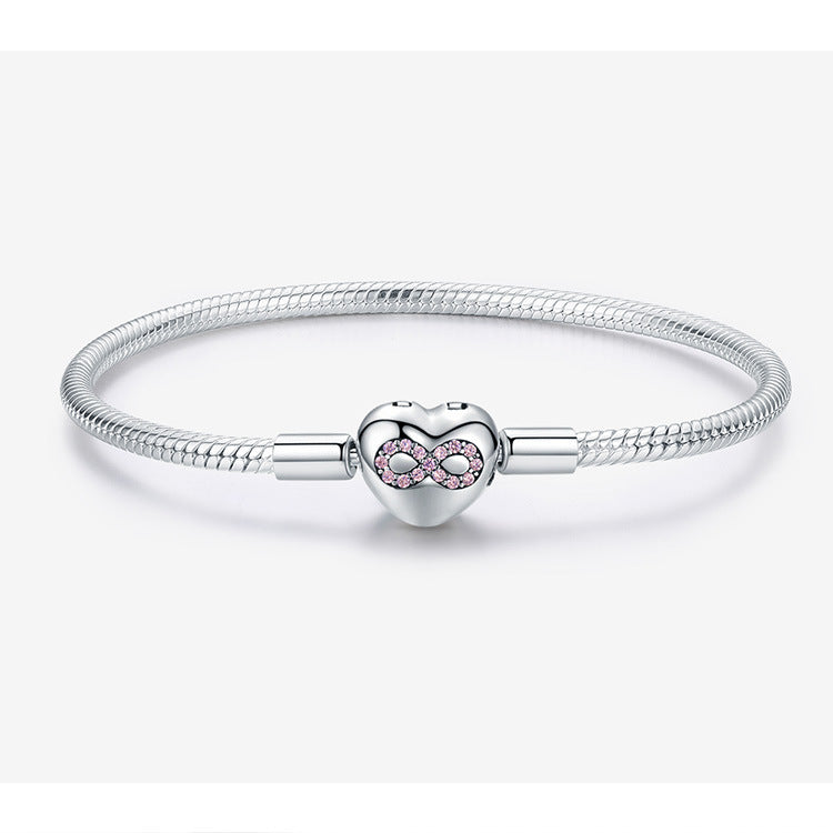 925 Sterling Silver Valentine's Day DIY Basic Bracelet For Women