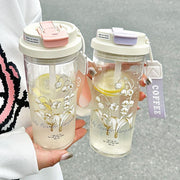 cute transparent glass water bottle - MRSLM