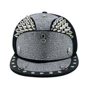 Punk armor rivet flat brim hat - MRSLM