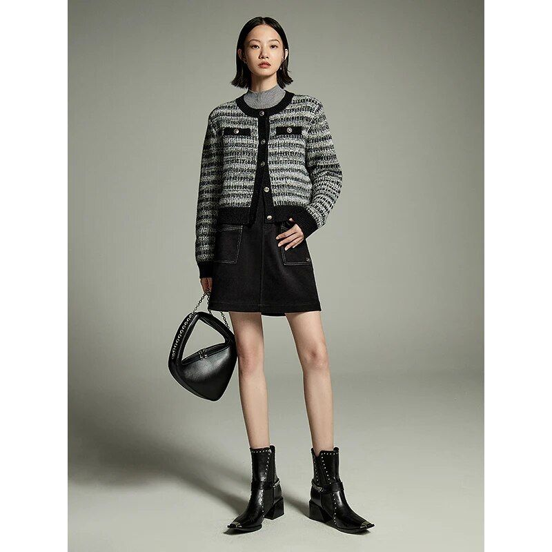 A-line embroidered winter skirt, view 4 - MRSLM