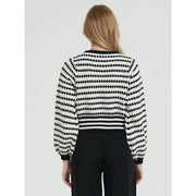 Vintage stripe knit cardigan, view 8 - MRSLM