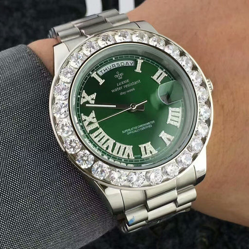 Men's day-date calendar quartz watch, view 7 - MRSLM