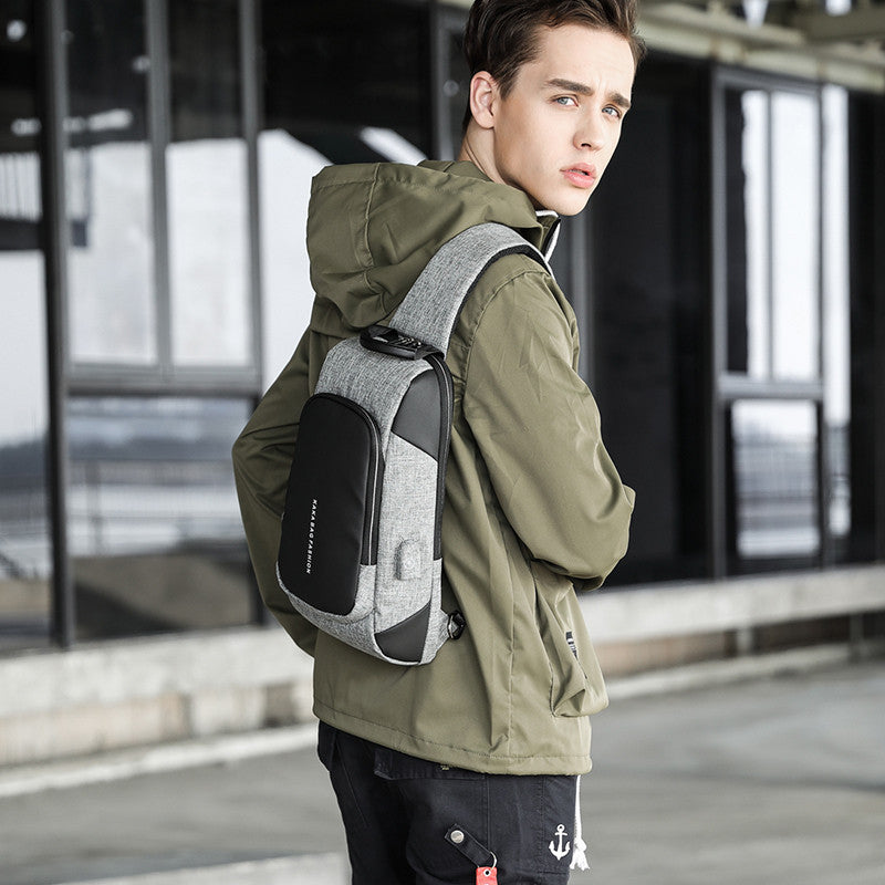 men's Oxford shoulder chest bag, view 6 - MRSLM