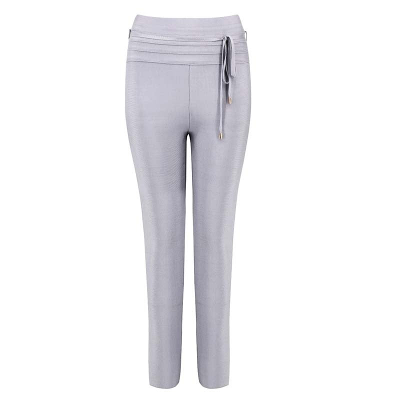 high-waisted slim cropped pants, view 2 - MRSLM