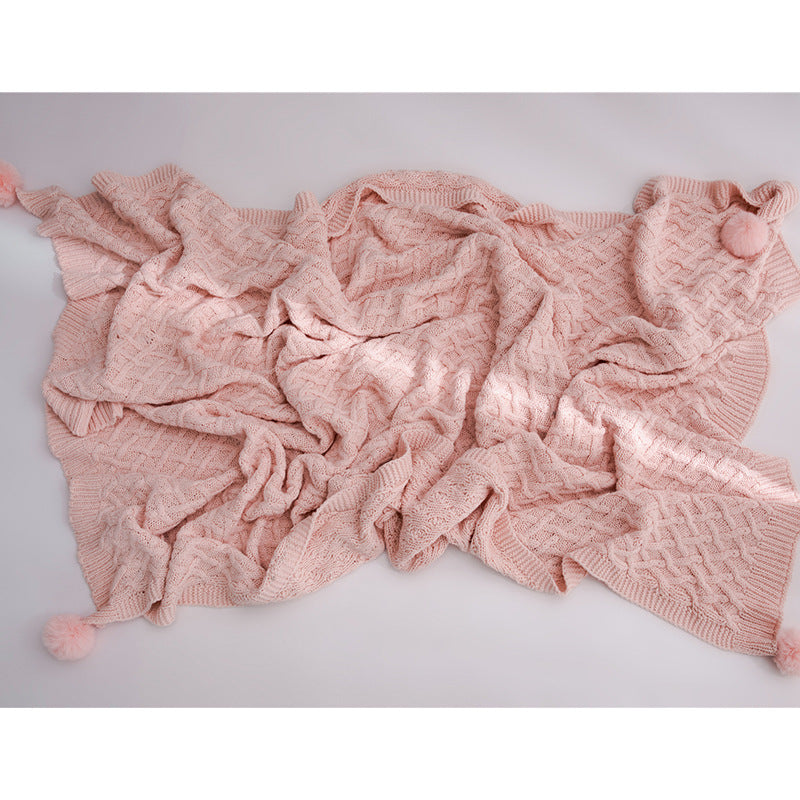 Soft knit throw blanket and pillow cover, view 5 - MRSLM