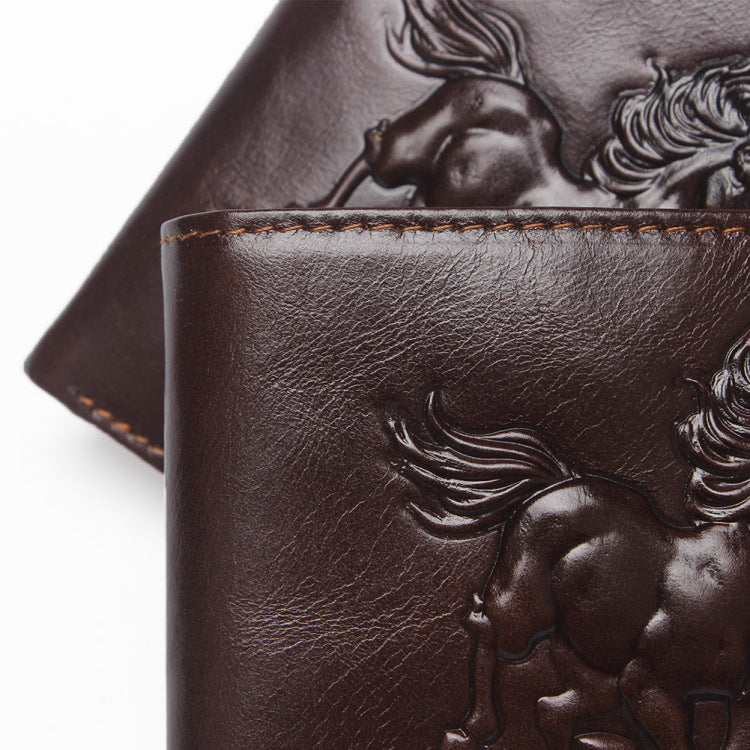 men's retro leather wallet, view 6 - MRSLM