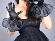 Elastic organza ruffle lace gloves, view 2 - MRSLM