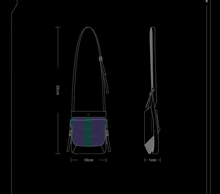 Trendy Brand Function Colorful Reflective Shoulder Bag Messenger Bag