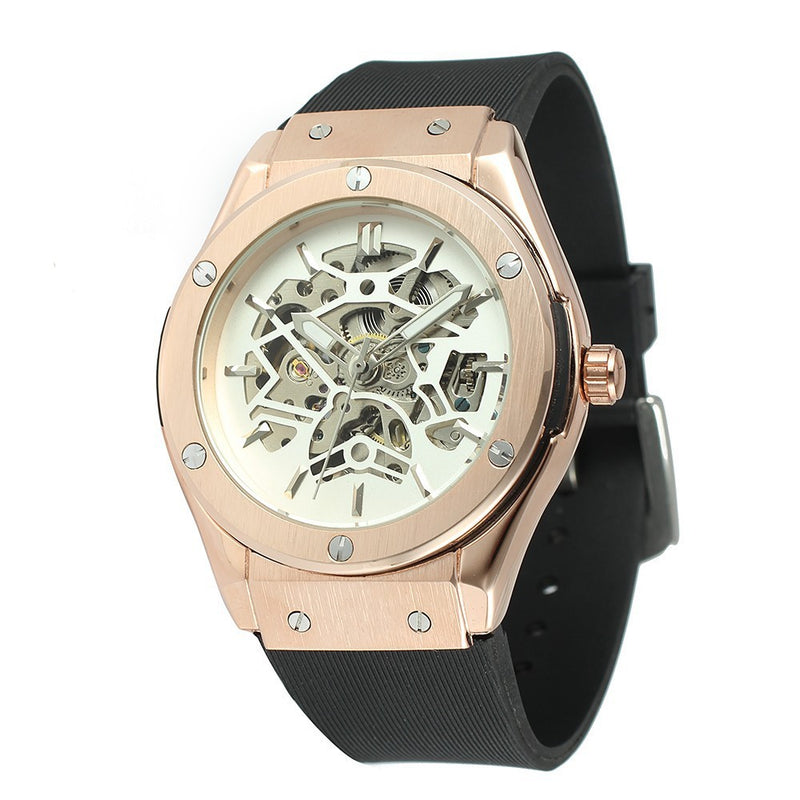 Men's casual hollow mechanical watch, view 4 - MRSLM