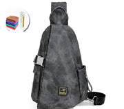 men's pu crossbody chest bag, view 7 - MRSLM