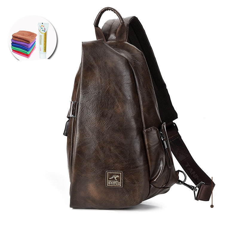 men's pu crossbody chest bag, view 12 - MRSLM