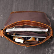 vintage distressed men's shoulder bag, view 4 - MRSLM
