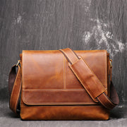 vintage distressed men's shoulder bag, view 5 - MRSLM