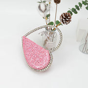 rhinestone heart clutch bag, view 8 - MRSLM