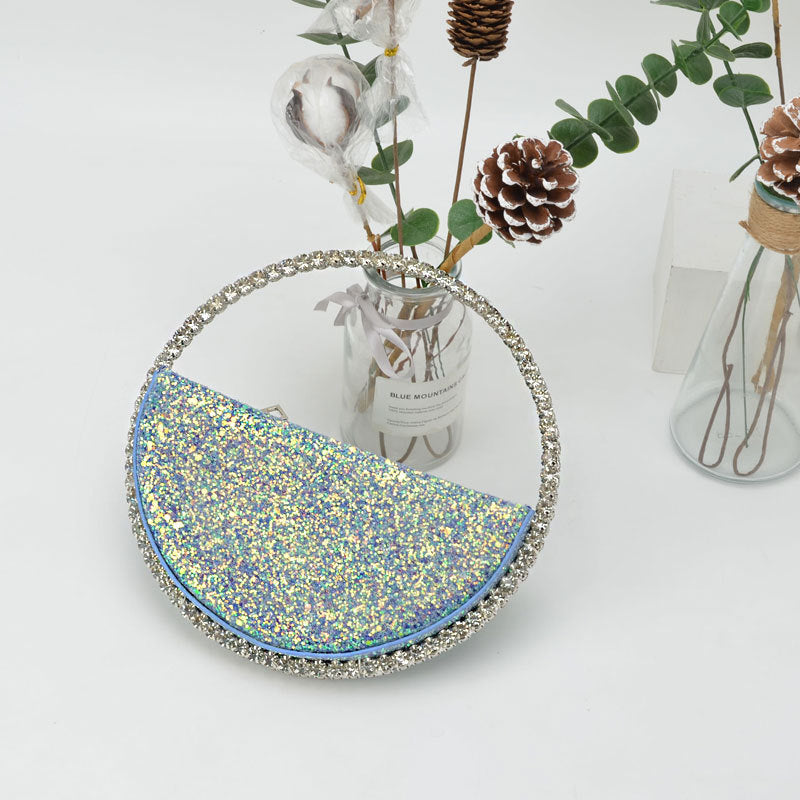 Diamond Heart-shaped Clutch Diamond Dinner Bag Clutch Small