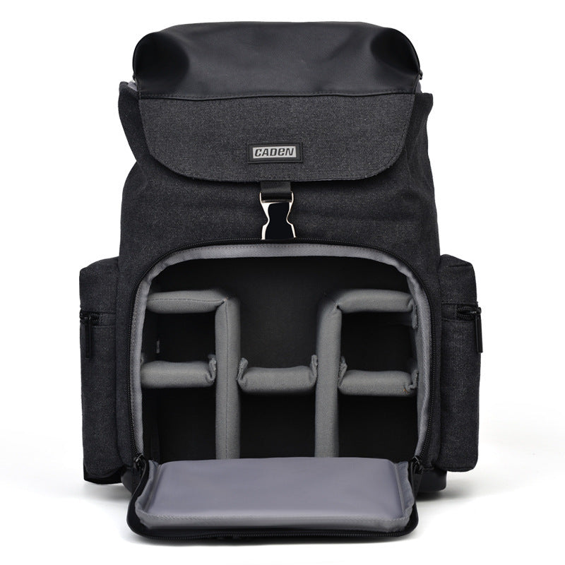 SLR camera bag canvas backpack, view 5 - MRSLM