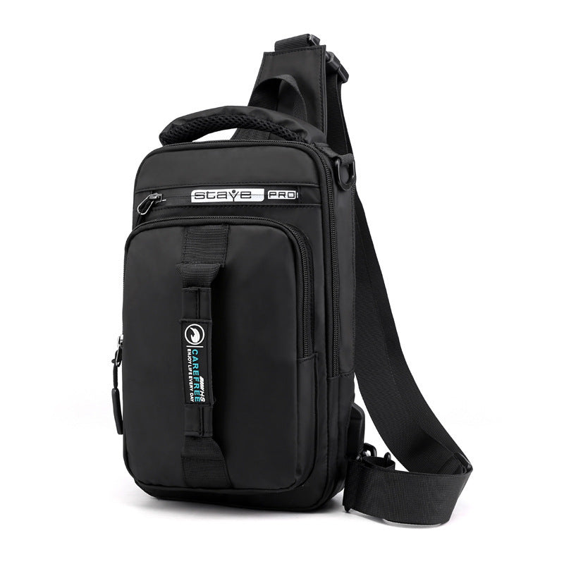 waterproof oxford backpack, view 3 - MRSLM