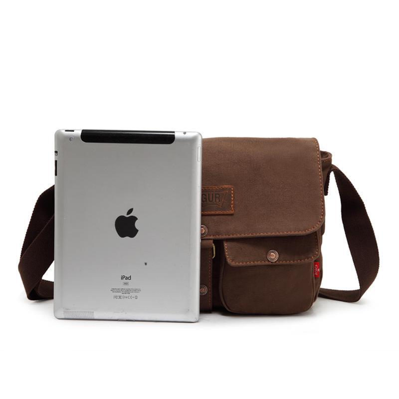 canvas shoulder messenger bag, view 2 - MRSLM
