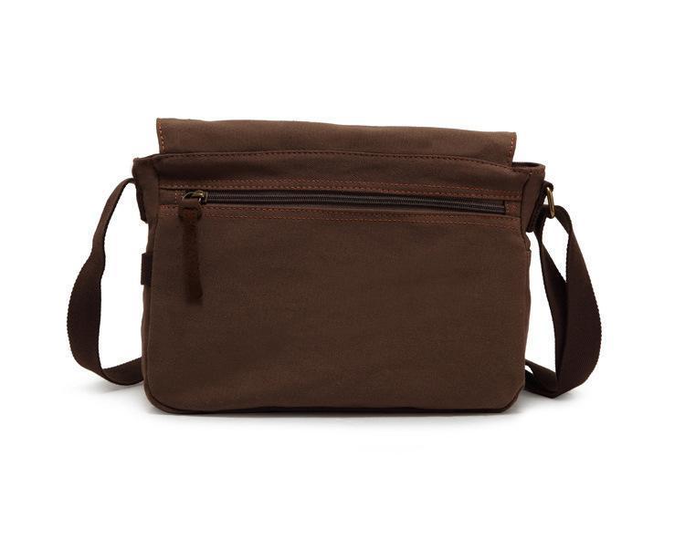 canvas shoulder messenger bag, view 4 - MRSLM