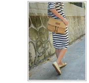 canvas shoulder messenger bag, view 6 - MRSLM