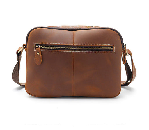men's brown shoulder messenger bag - MRSLM