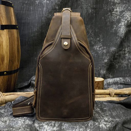 men's retro leather shoulder bag - MRSLM