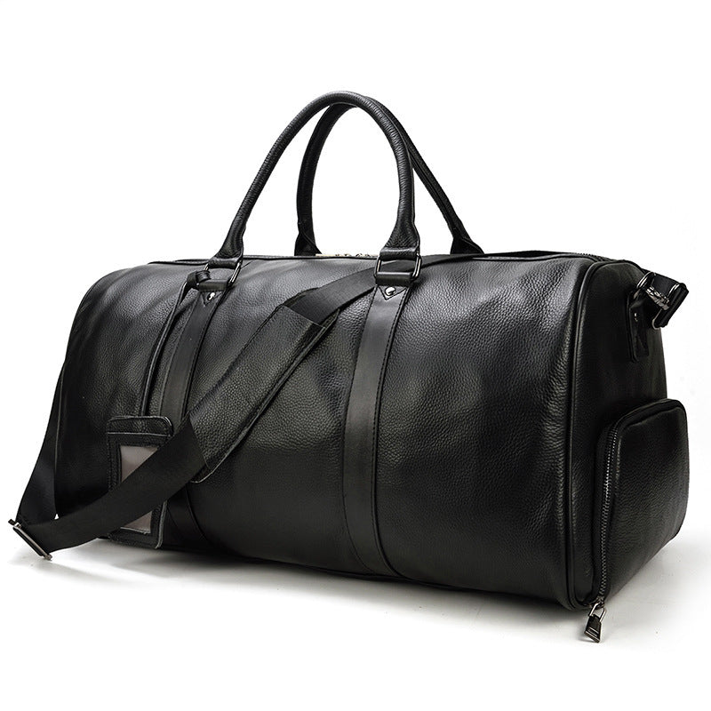 large leather business travel bag, view 9 - MRSLM