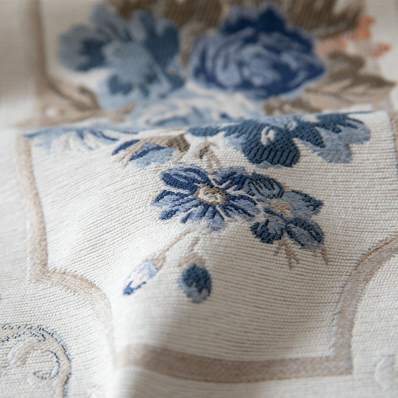 Chenille tassel table runner, view 5 - MRSLM