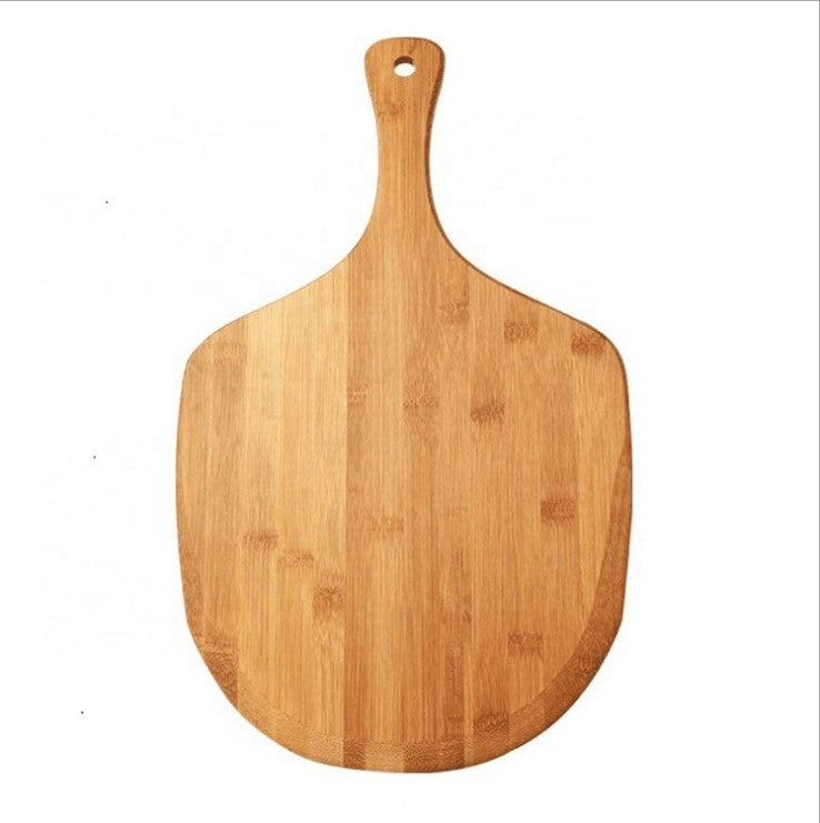 bamboo pizza tray with handle, view 2 - MRSLM