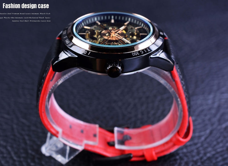 Men's hollow mechanical watch, view 5 - MRSLM