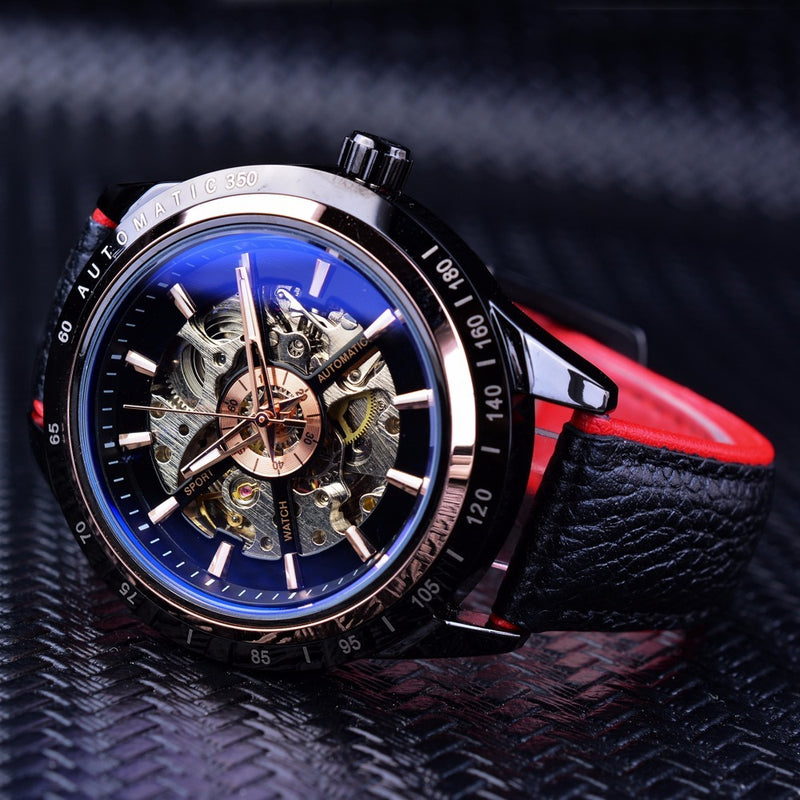 Men's hollow mechanical watch, view 6 - MRSLM
