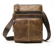 retro cowhide shoulder bag, view 2 - MRSLM