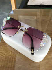 rhinestone gradient sunglasses, view 8 - MRSLM