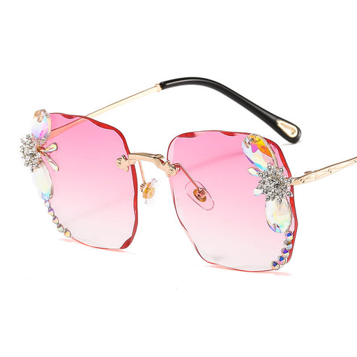 rhinestone gradient sunglasses, view 4 - MRSLM