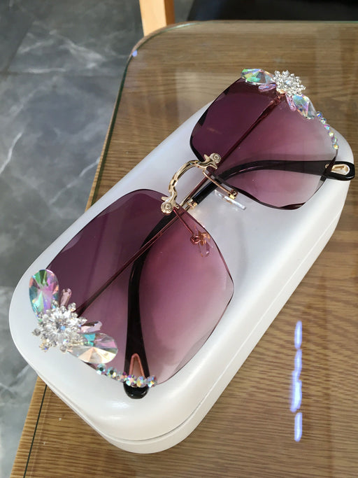rhinestone gradient sunglasses, view 6 - MRSLM