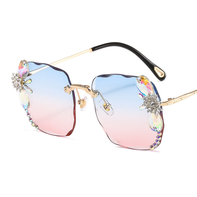 rhinestone gradient sunglasses, view 7 - MRSLM