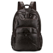 soft faux leather large capacity backpack - MRSLM