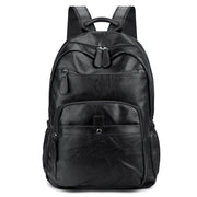 soft faux leather large capacity backpack, view 5 - MRSLM