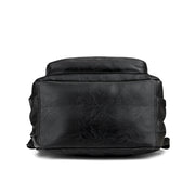 soft faux leather large capacity backpack, view 3 - MRSLM
