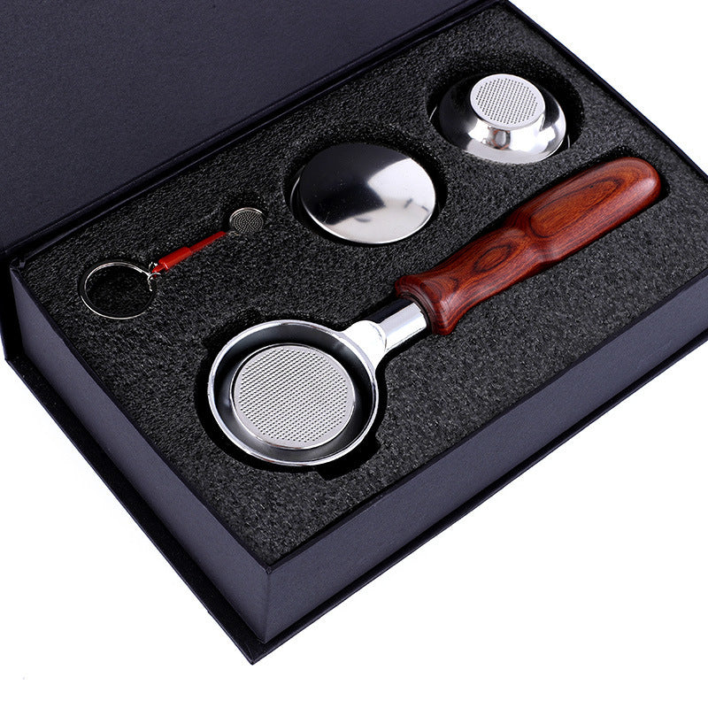 58Mm Stainless Steel Binaural Coffee Machine Handle Bottomless Filter Portafilter Universal