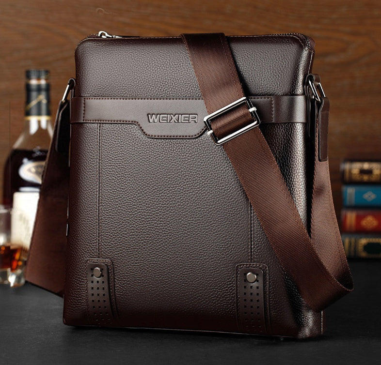 men's PU leather crossbody bag, view 3 - MRSLM