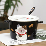 3d relief cartoon ceramic instant noodle bowl - MRSLM