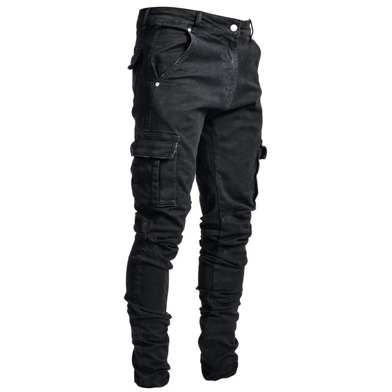 men's multi-pocket denim jeans, view 5 - MRSLM