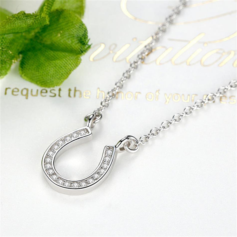 silver letter U pendant necklace - MRSLM