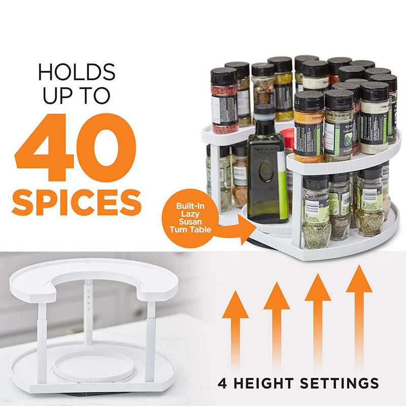 rotating double-layer condiment bottle rack, view 3 - MRSLM