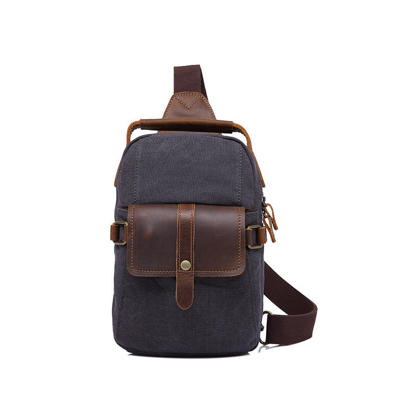 men's retro canvas shoulder bag, view 4 - MRSLM