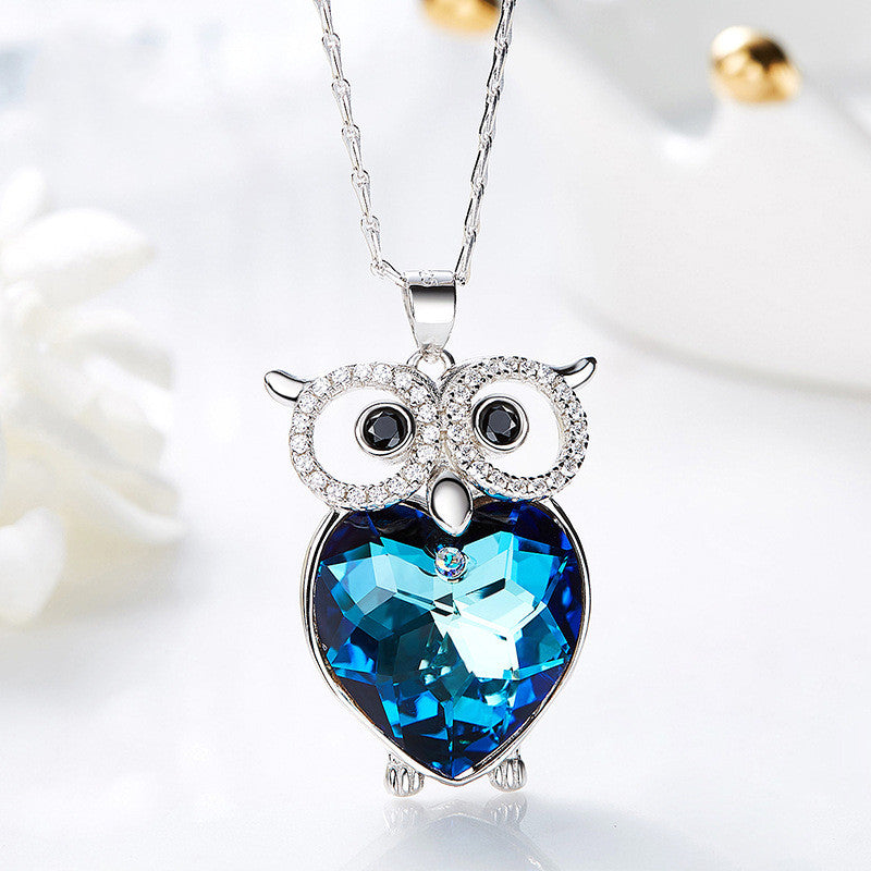 owl pendant necklace, view 5 - MRSLM